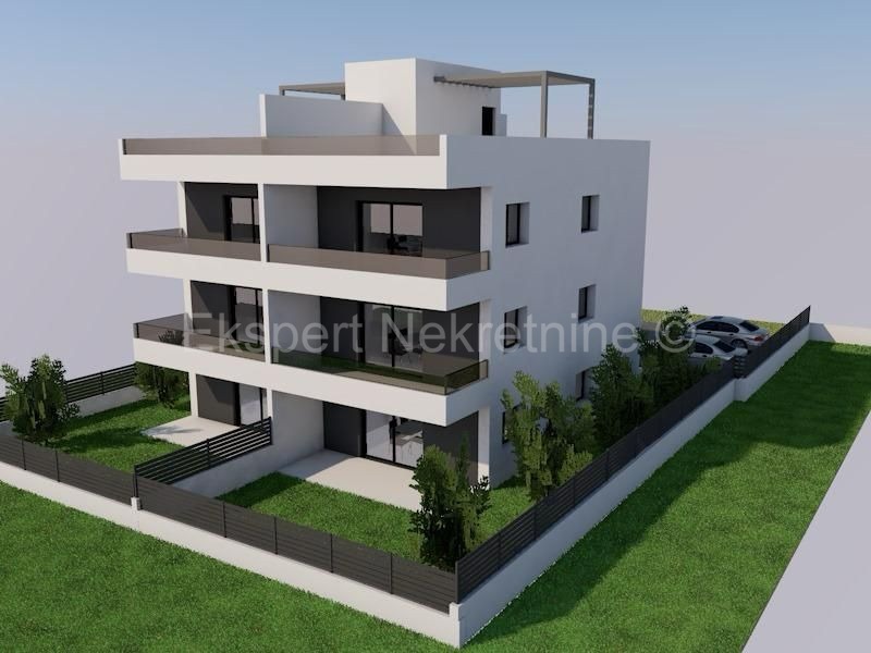 Seget D., appartamento di 2 locali 84 m2, ampia terrazza sul tetto, nuova costruzione, vista