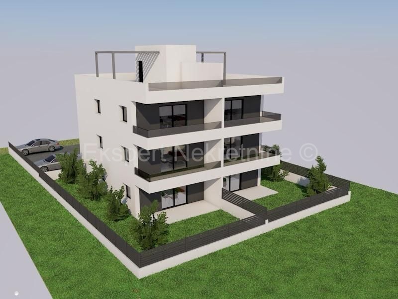 Seget D., appartamento di 2 locali 84 m2, ampia terrazza sul tetto, nuova costruzione, vista