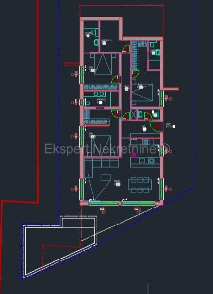 Čiovo, Okrug, 3-bedroom apartment 112 m2 + garden with swimming pool 250m2, FIRST ROW TO THE SEA