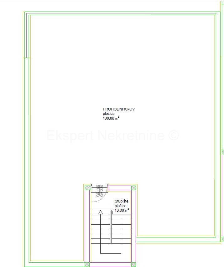 Čiovo, Okrug G., appartamento con 2 camere da letto 76 m2 + terrazza sul tetto 139 m2, piscina, vista