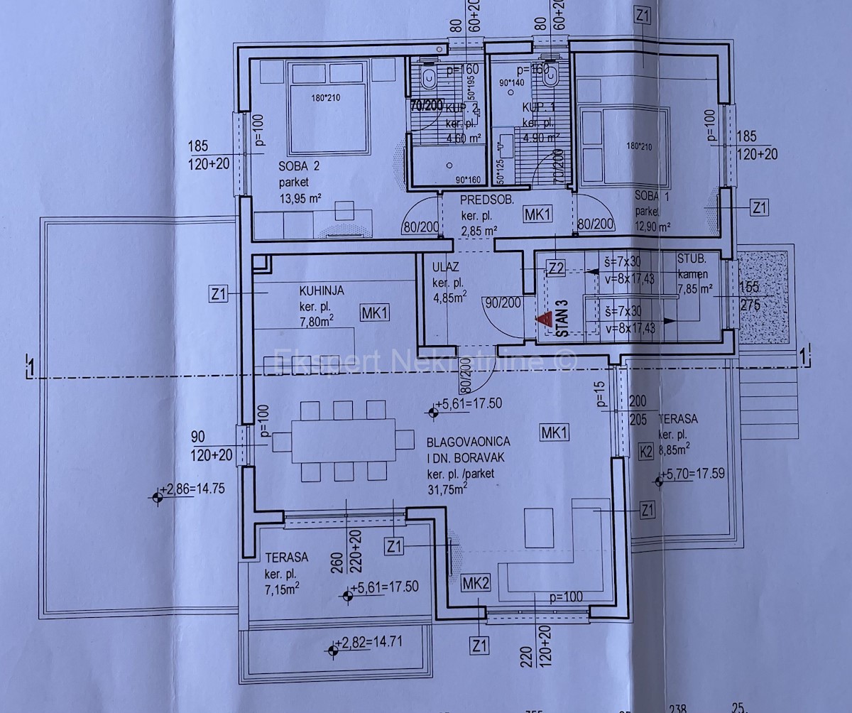 K. Štafilić, detached house 348m2 with garage 36m2 on a plot of land 1440m2