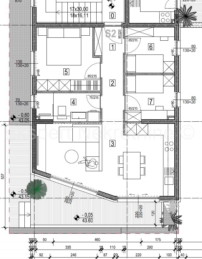 K. Gomilica, trilocale con giardino, 2 posti auto e ripostiglio