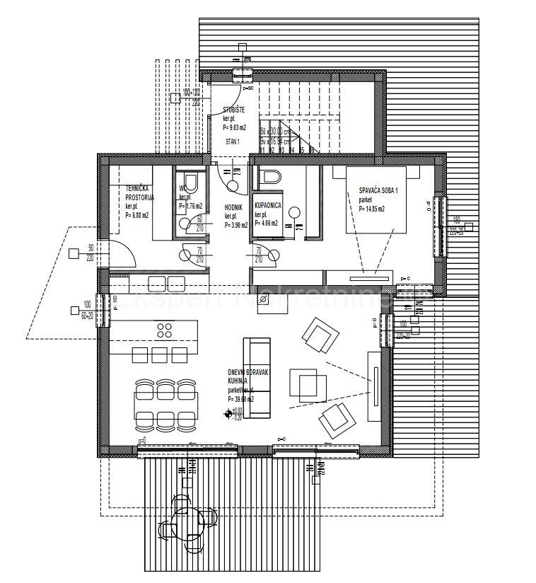 Seget Vranjica, villa 220 m2 on 2 floors.new construction, sea view