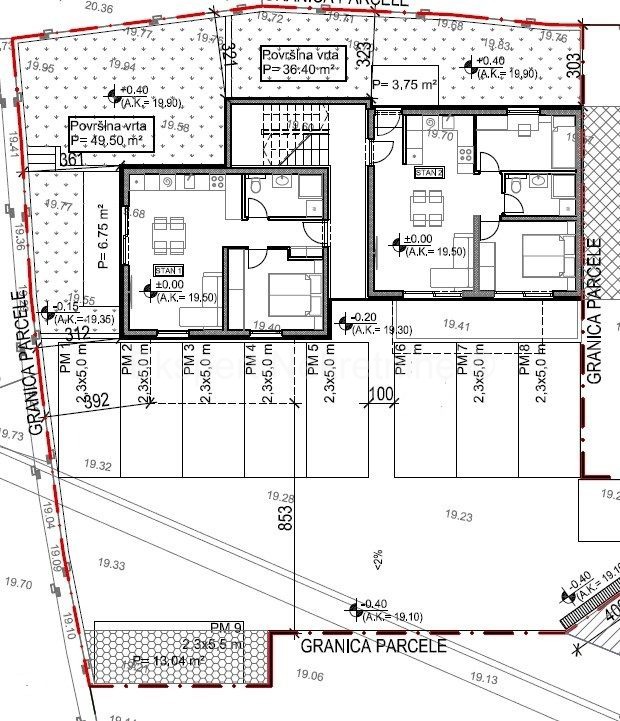 Trogir, 1-bedroom apartment 40 m2 + garden 50 m2, new building, ground floor