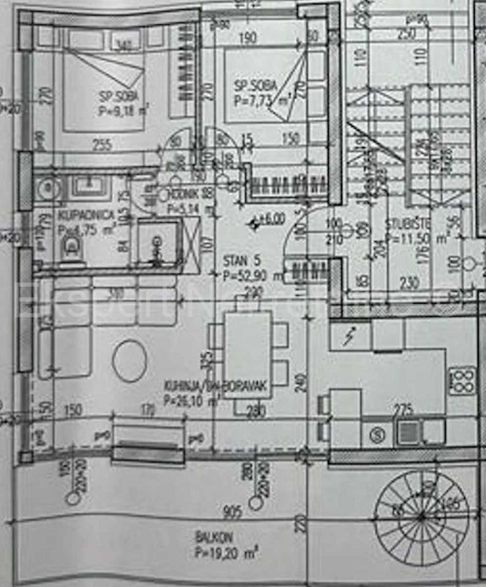 Trogir, appartamento con 2 camere da letto 67m2 + terrazza sul tetto (73m2), di nuova costruzione, vicino al centro