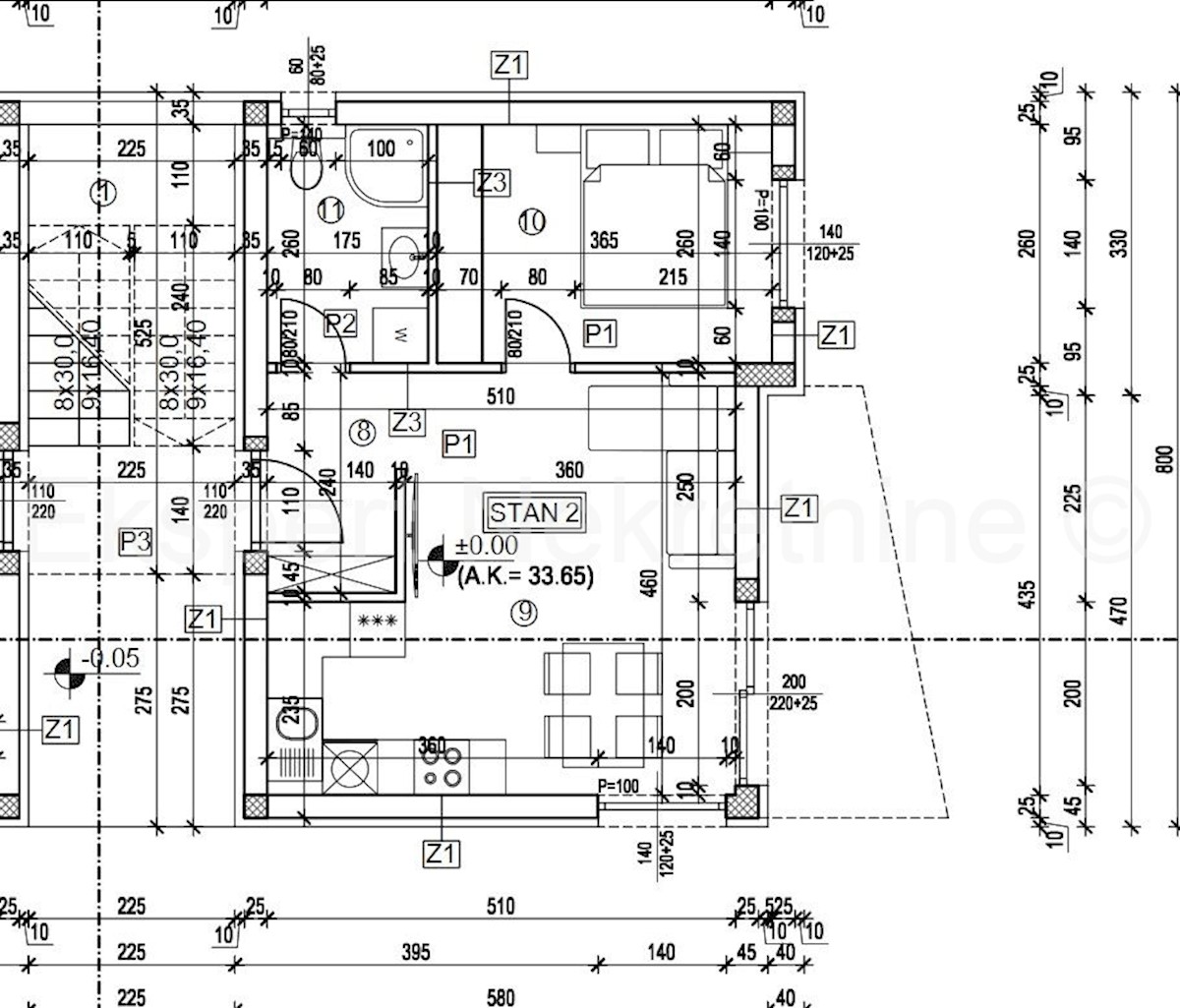 Čiovo, Okrug Gornji, appartamento con 1 camera da letto 38 m2 con ampio giardino 140 m2, Novogr.e