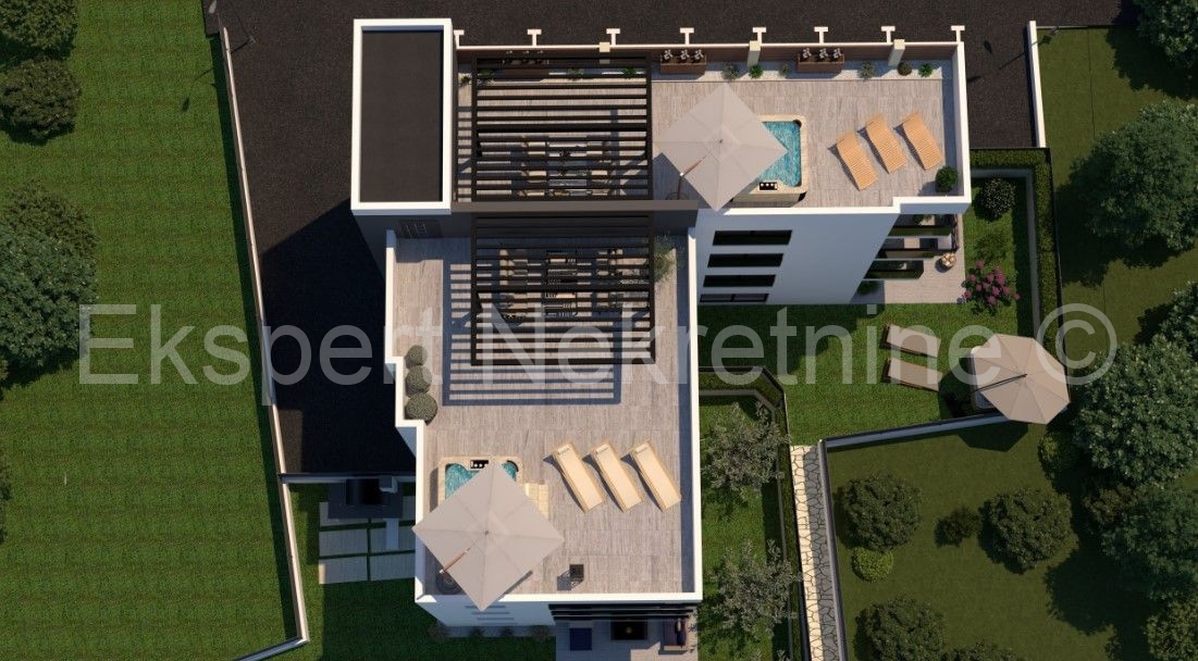 Ciovo, Okrug, penthouse 92 m2. panoramic sea view, new building