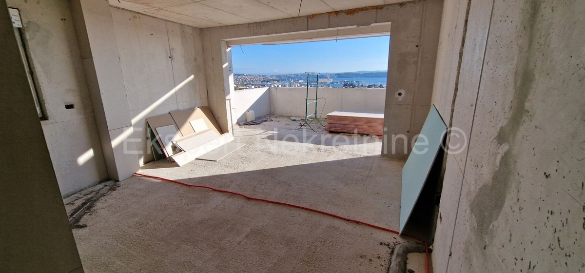 Seget D., penthouse 2-bedroom 98 m2, new building, sea view