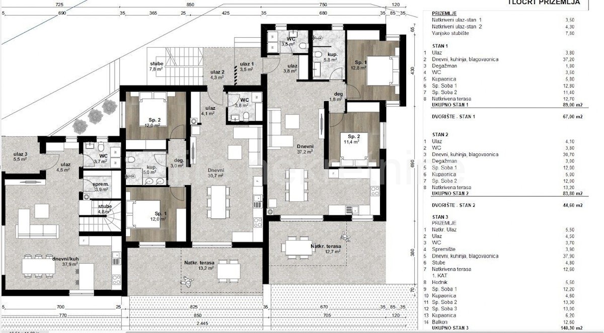 Parenzo - appartamento di 83m2 e terrazza sul tetto di 55,90 m2