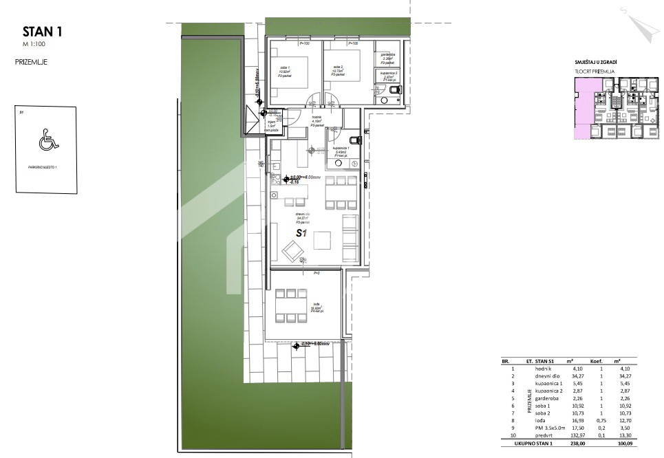 PRIVLAKA, APPARTAMENTO MODERNO AL PIANO TERRA DI NUOVA COSTRUZIONE