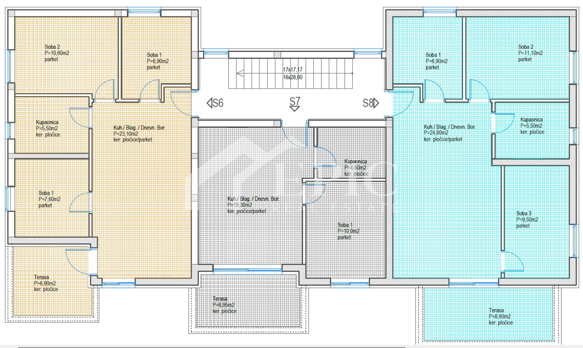 PLOVANIJA, APPARTAMENTO TRILOCALE AL 2° PIANO