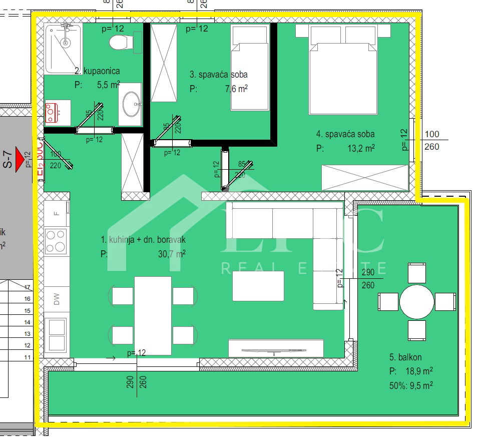 DIKLO, APPARTAMENTO 2° PIANO, 50m DAL MARE