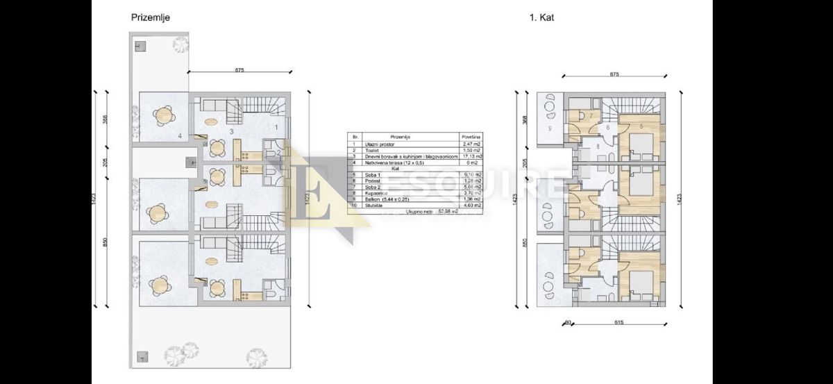 Appartamento Mandre, Kolan, 63,30m2
