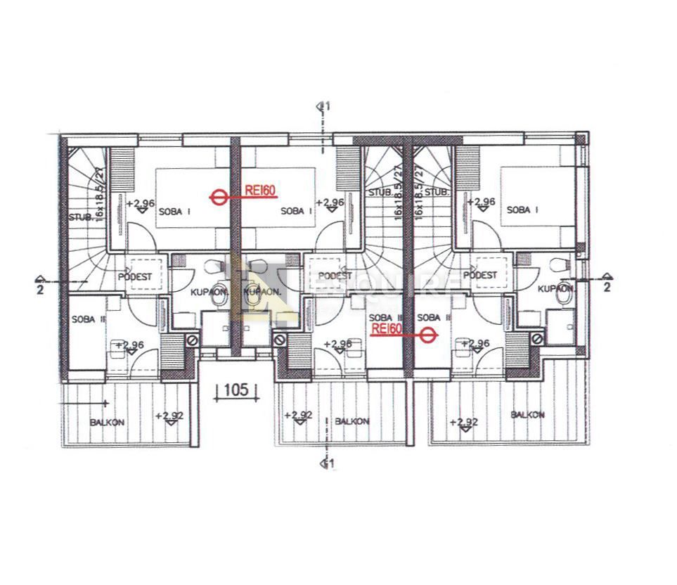 Appartamento Mandre, Kolan, 63,30m2