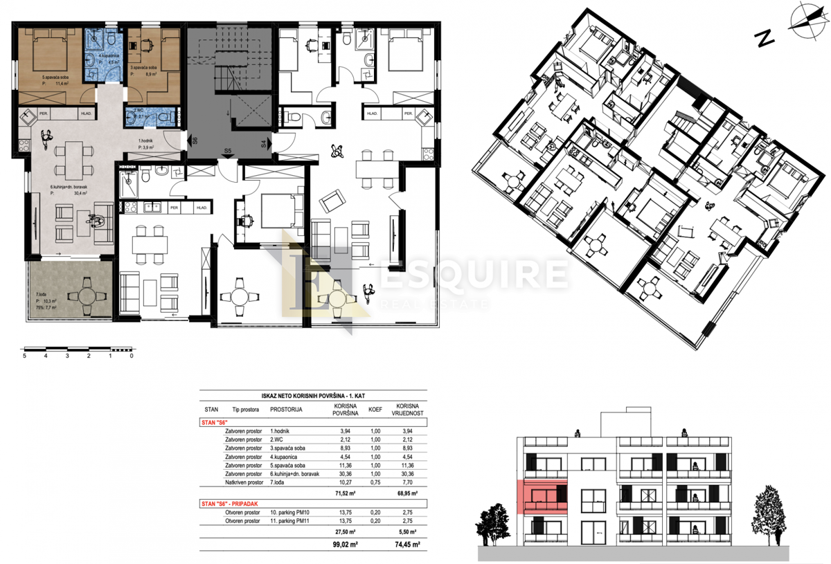 Appartamento Smiljevac, Zadar, 101,67m2