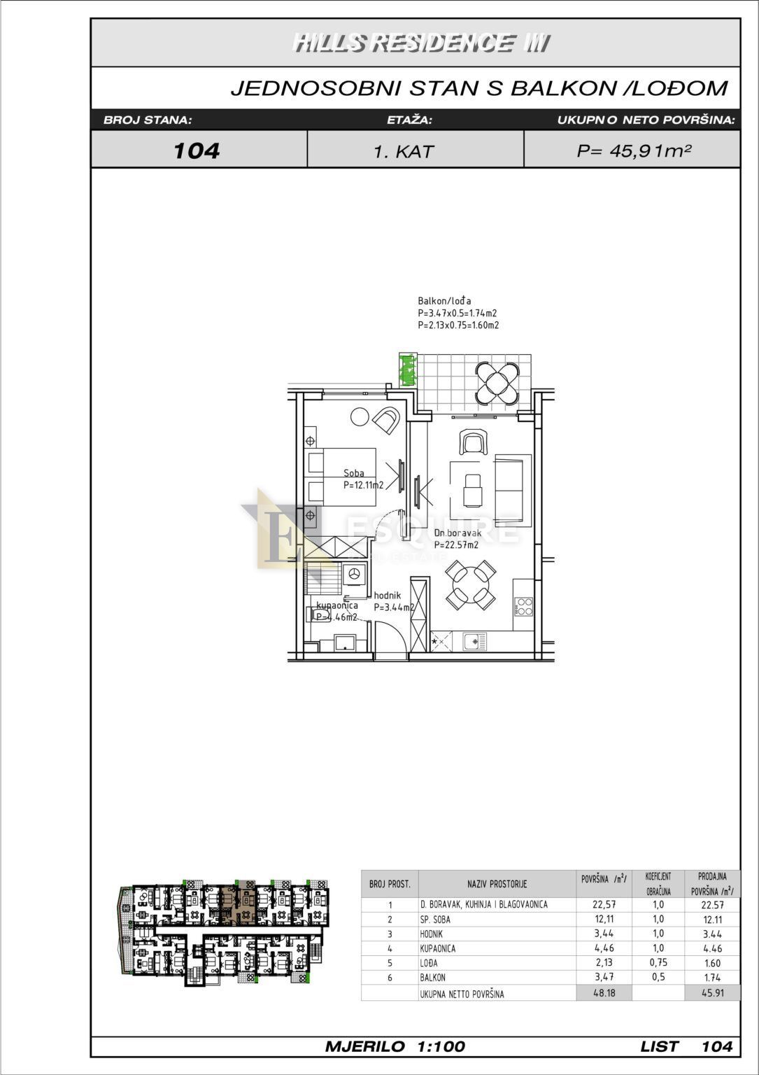 Appartamento Makarska, 49,05m2