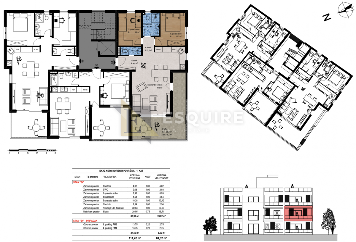 Appartamento Smiljevac, Zadar, 101,67m2