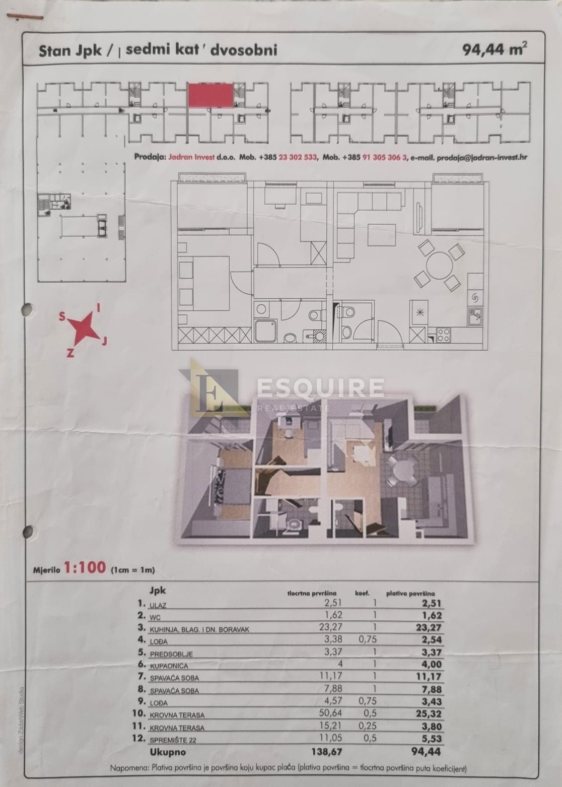 Appartamento Višnjik, Zadar, 104,90m2