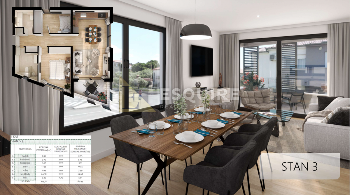 Appartamento Belafuža, Zadar, 81,70m2