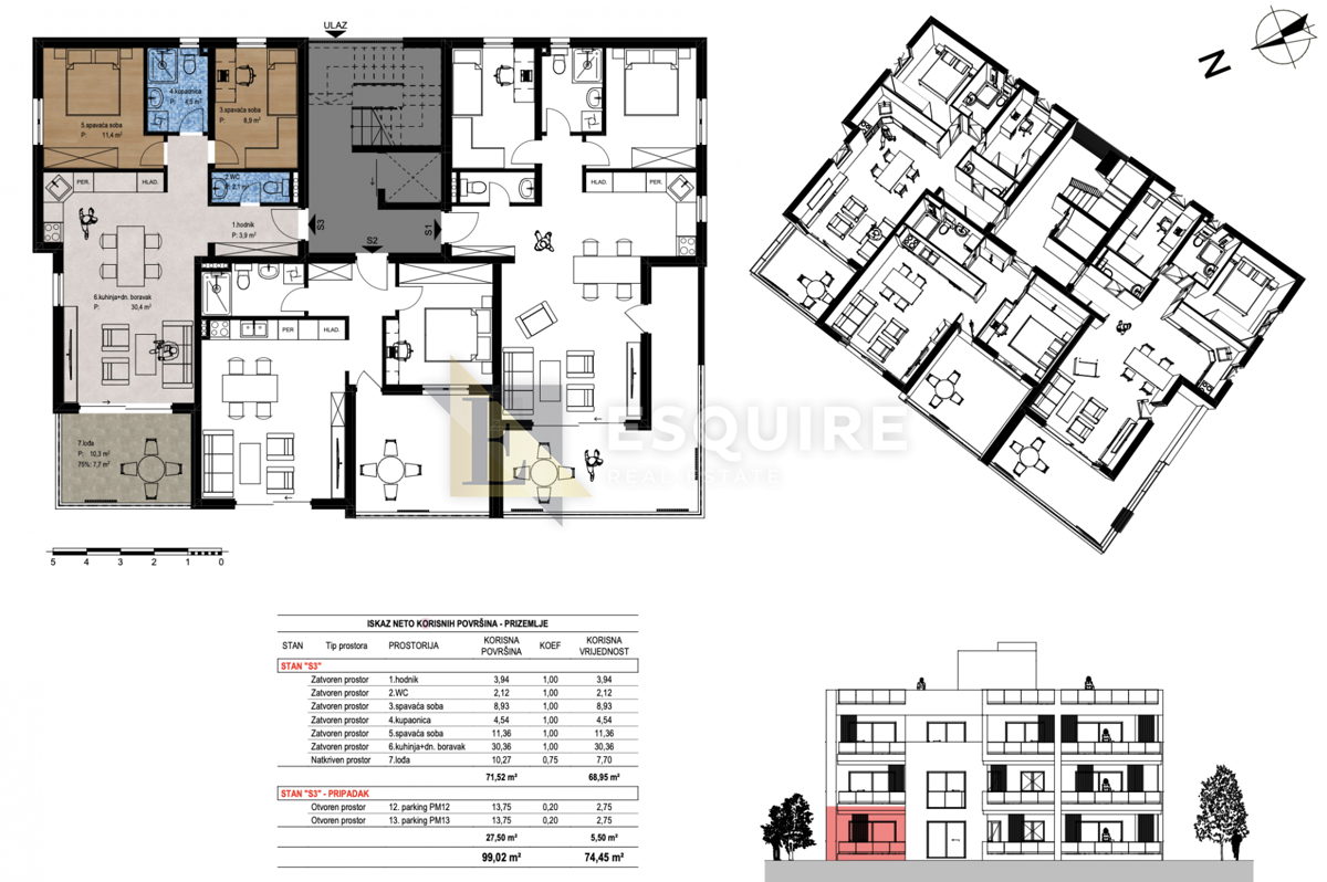 Appartamento Smiljevac, Zadar, 101,67m2
