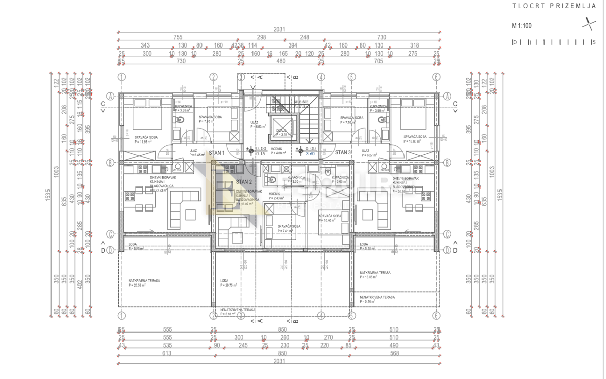 Appartamento Zaton, Nin, 76,41m2