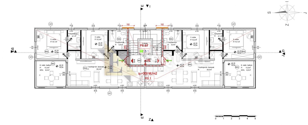 Appartamento Crvene kuće, Zadar, 71,06m2