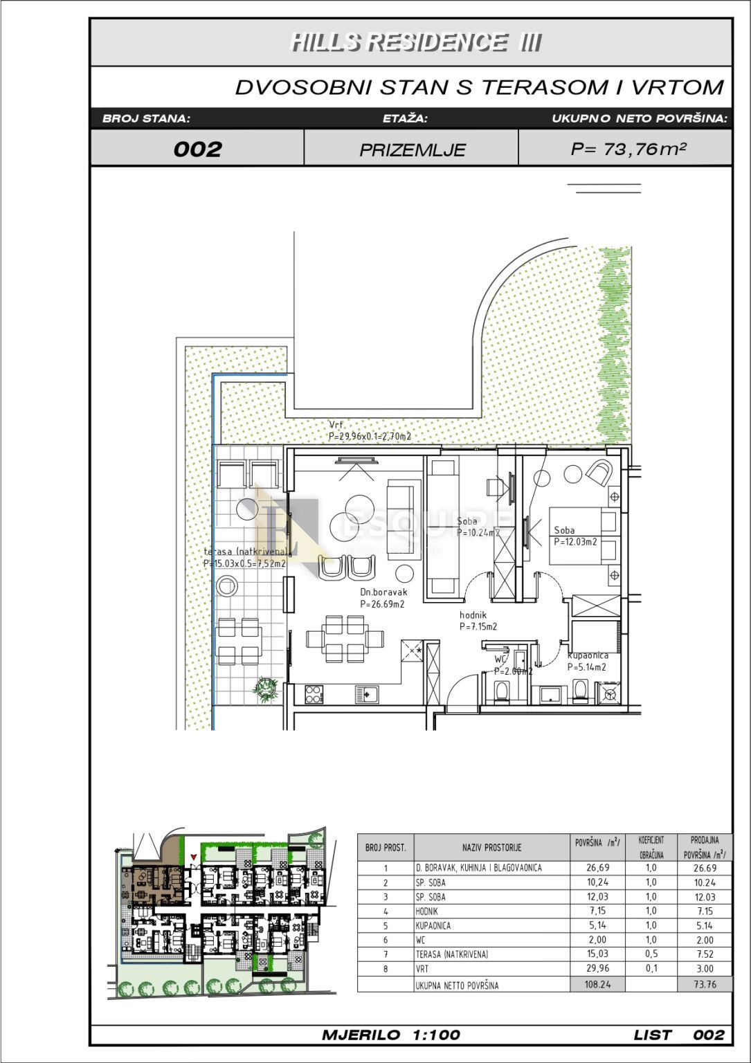 Appartamento Makarska, 73,76m2