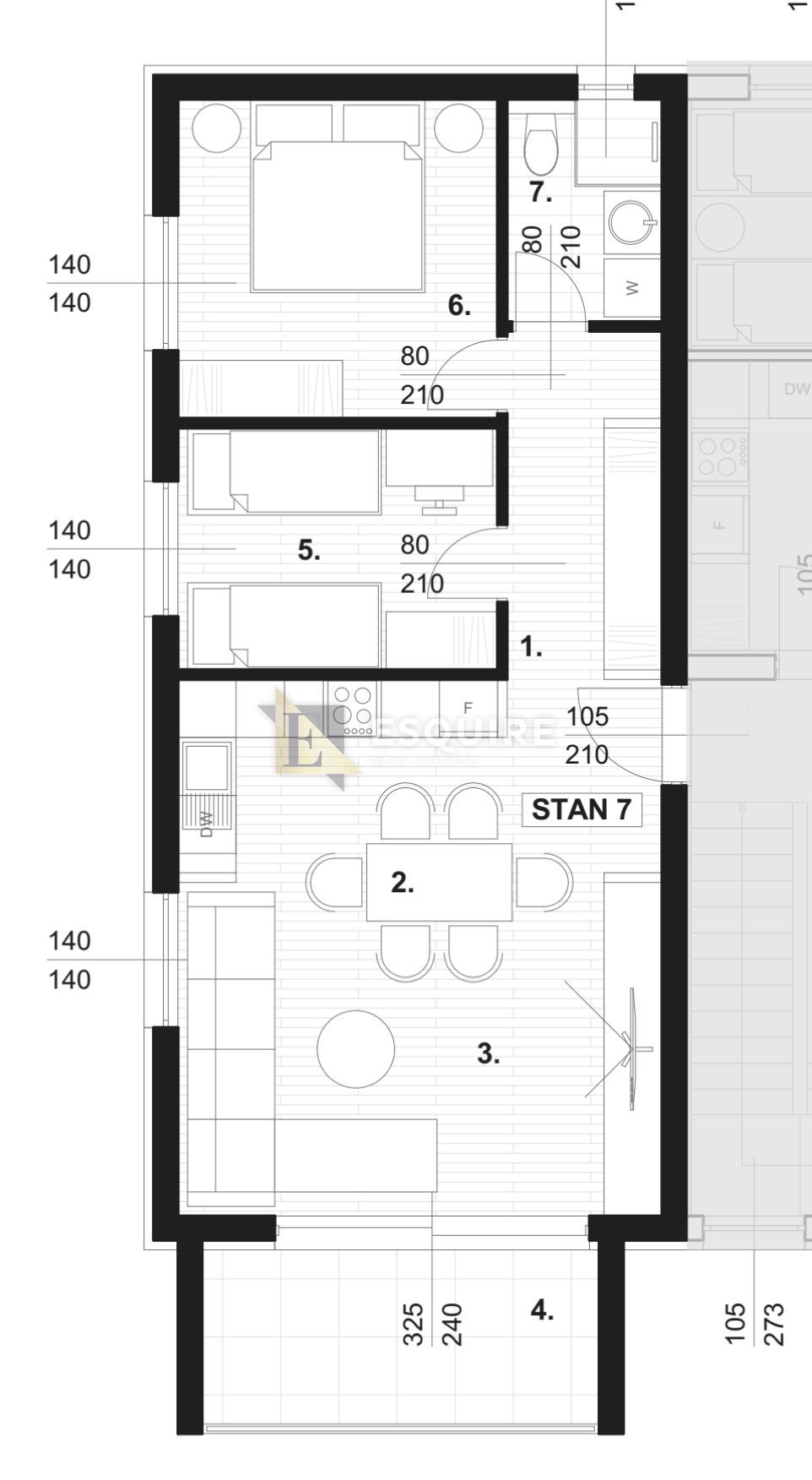 Appartamento Skročini, Zadar, 74,96m2