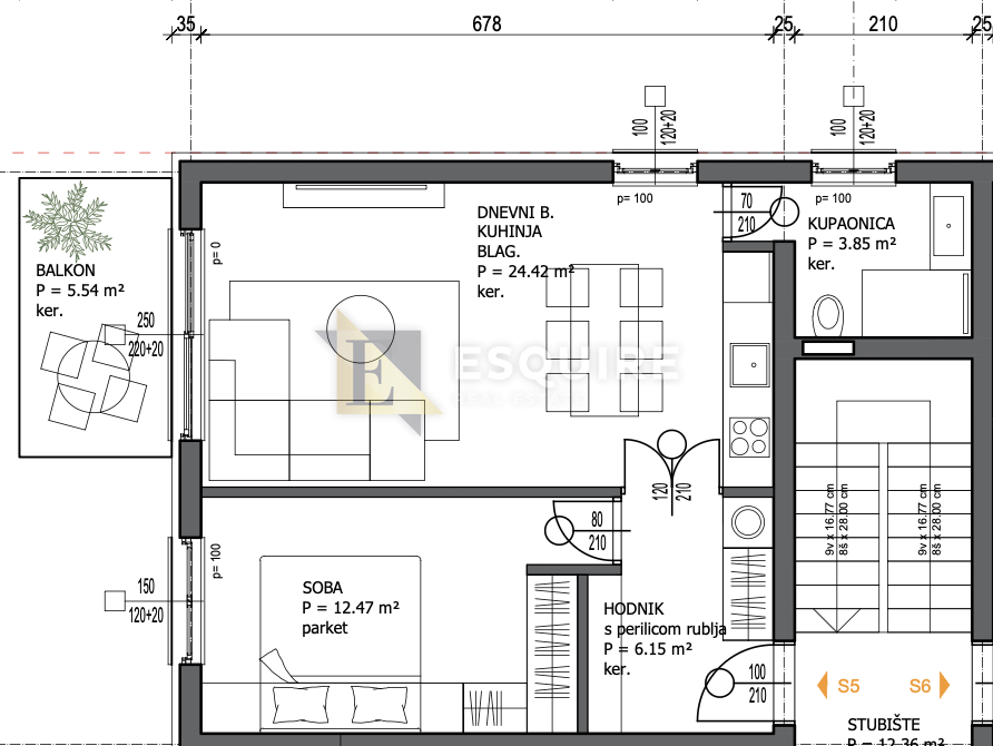 Appartamento Skročini, Zadar, 87,57m2