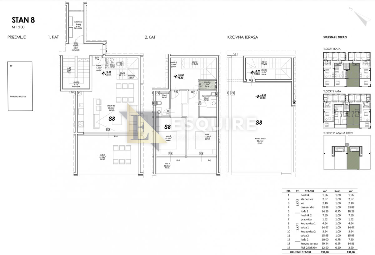 Appartamento Privlaka, 100,09m2