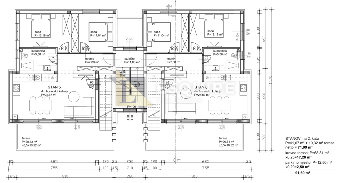 Appartamento Sukošan, 82,63m2