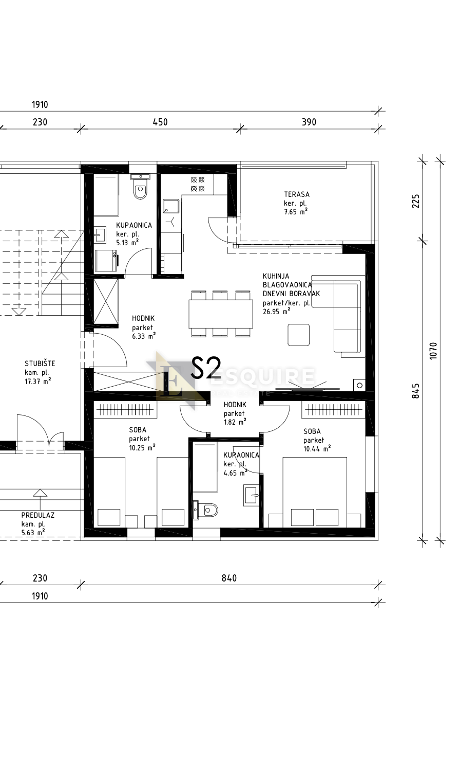 Appartamento Sabunike, Privlaka, 73,53m2