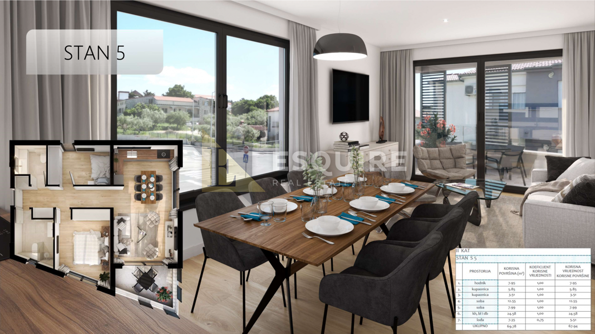 Appartamento Belafuža, Zadar, 81,70m2