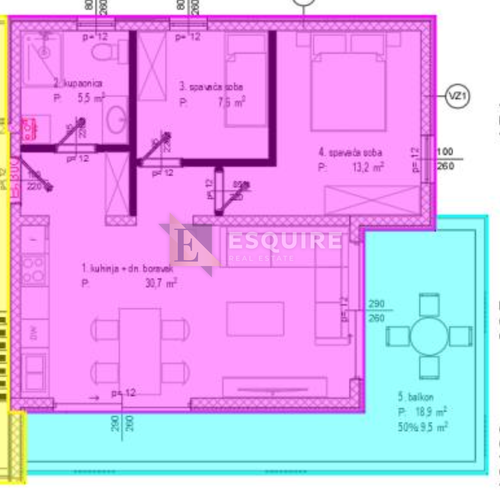 Appartamento Diklo, Zadar, 94,58m2