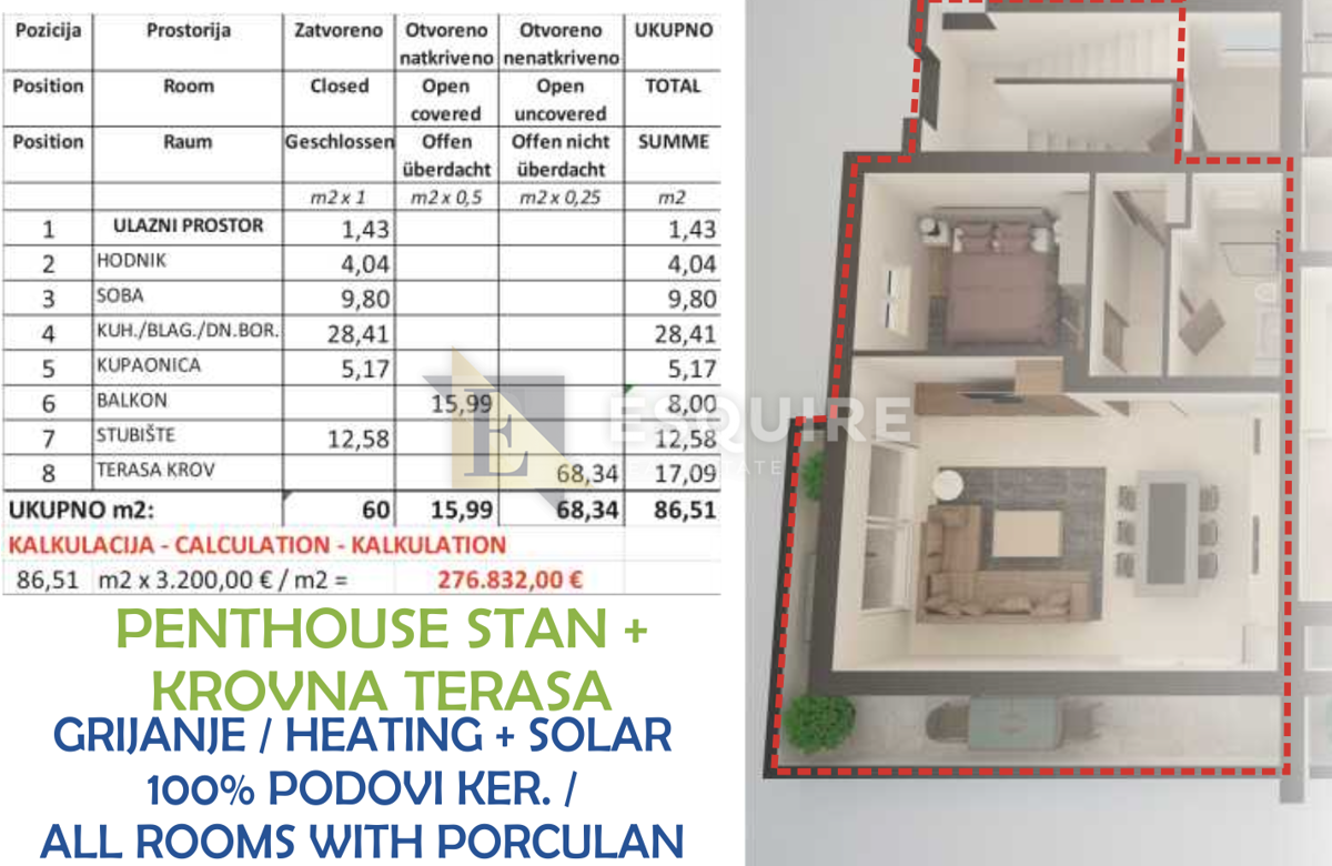 Appartamento Sukošan, 68,34m2