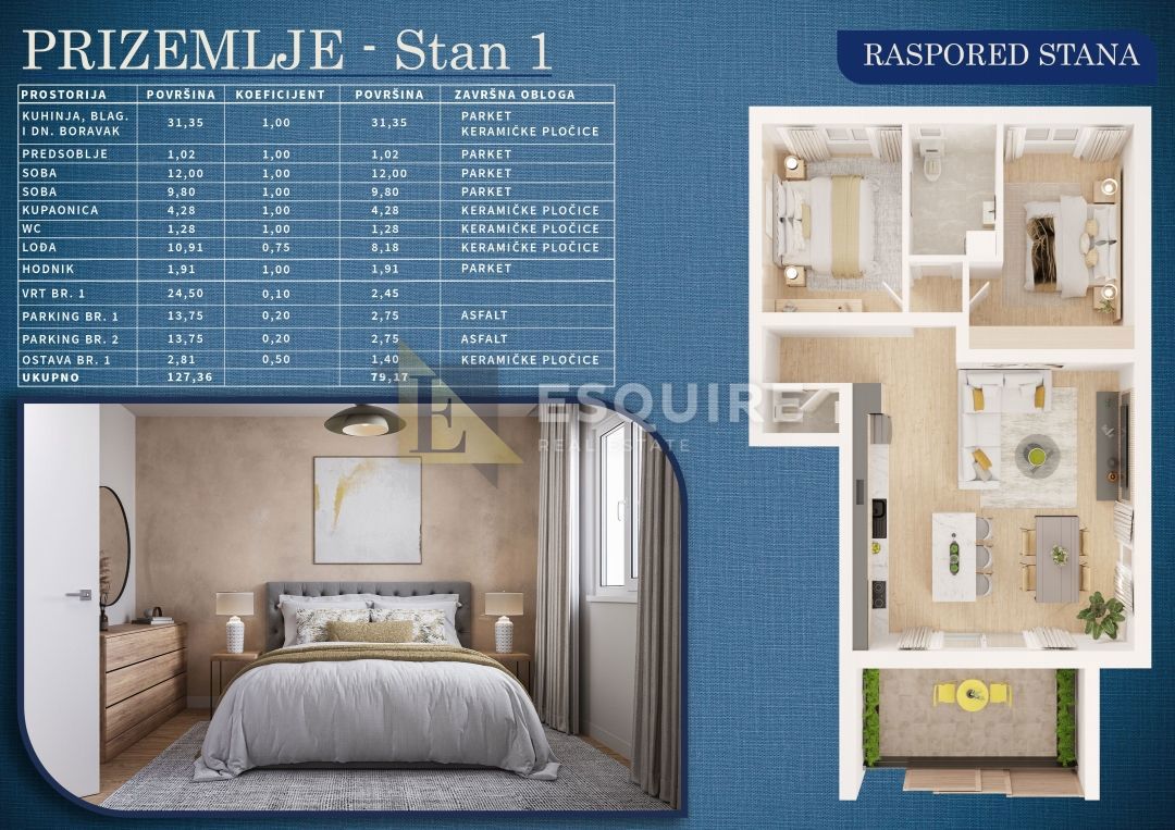 Appartamento Stanovi, Zadar, 127,36m2