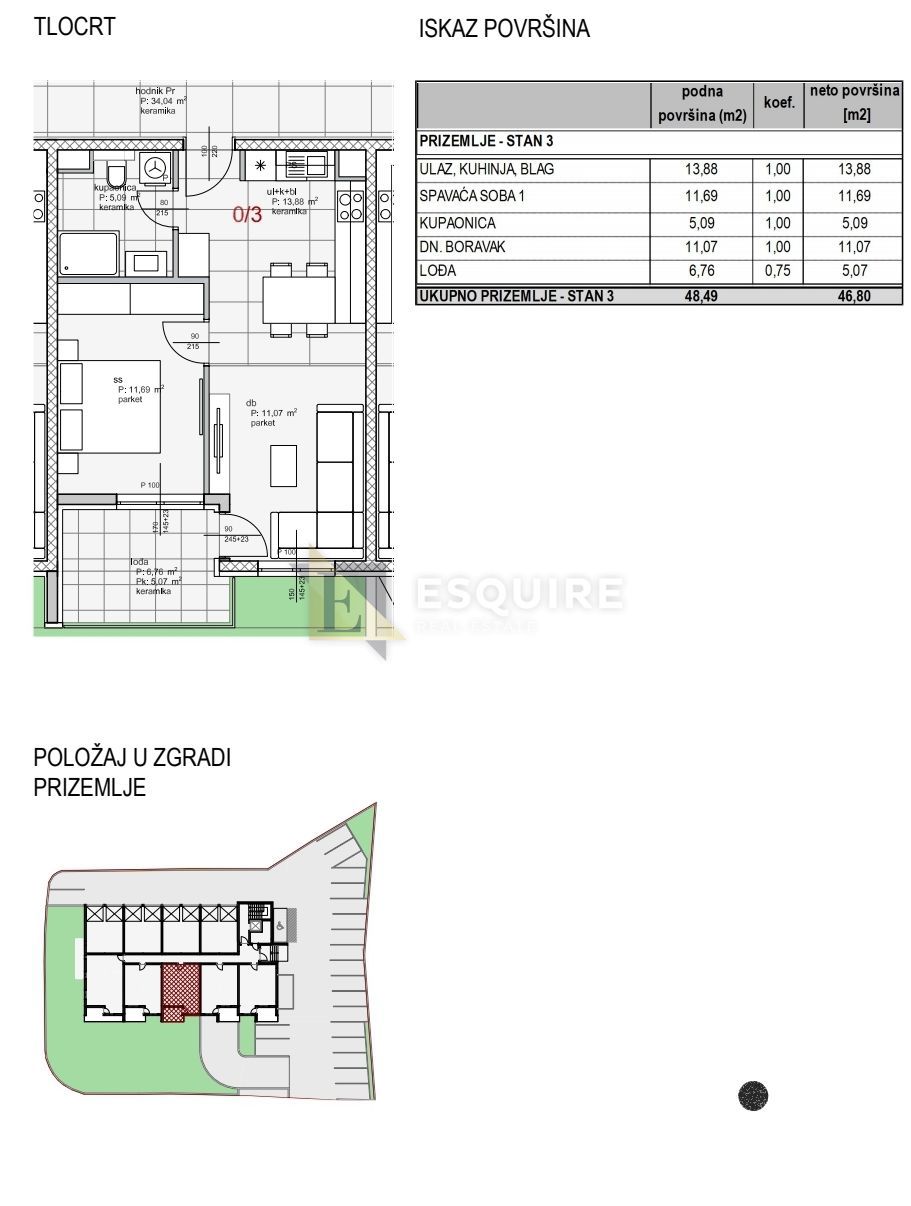 Appartamento Brodarica, Zadar, 46,80m2