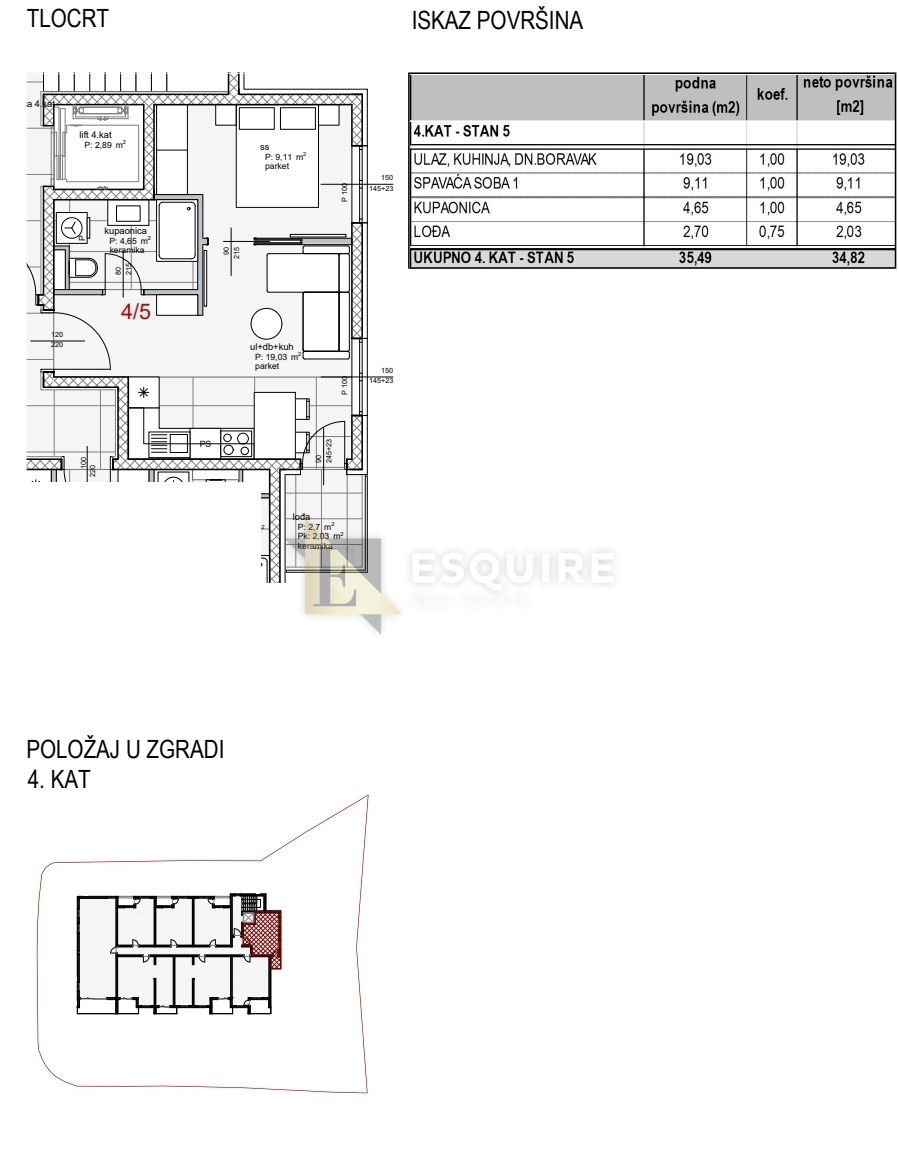 Appartamento Brodarica, Zadar, 34,82m2