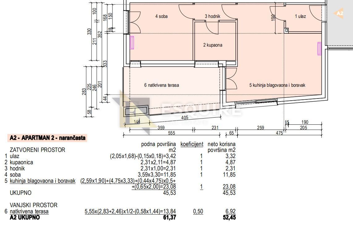 Appartamento Murter, 206m2