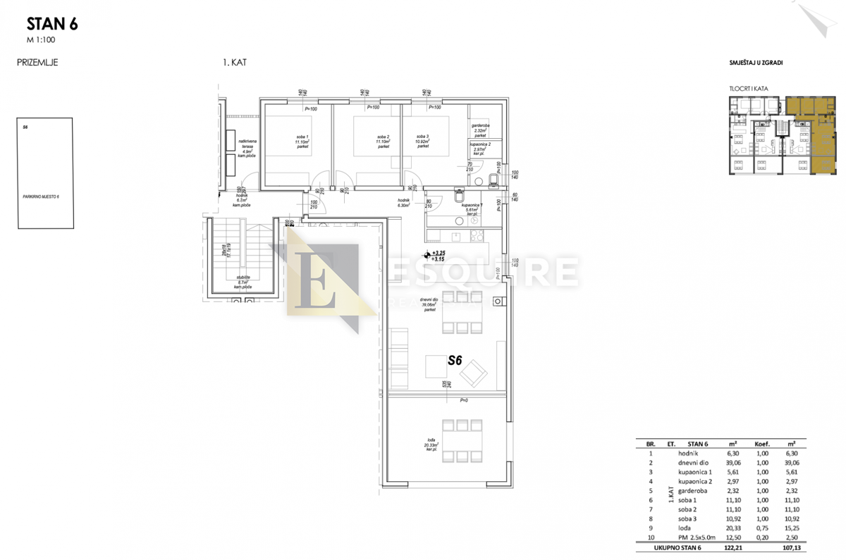 Appartamento Privlaka, 100,09m2