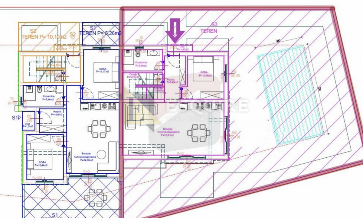 Appartamento Vodice, 125m2