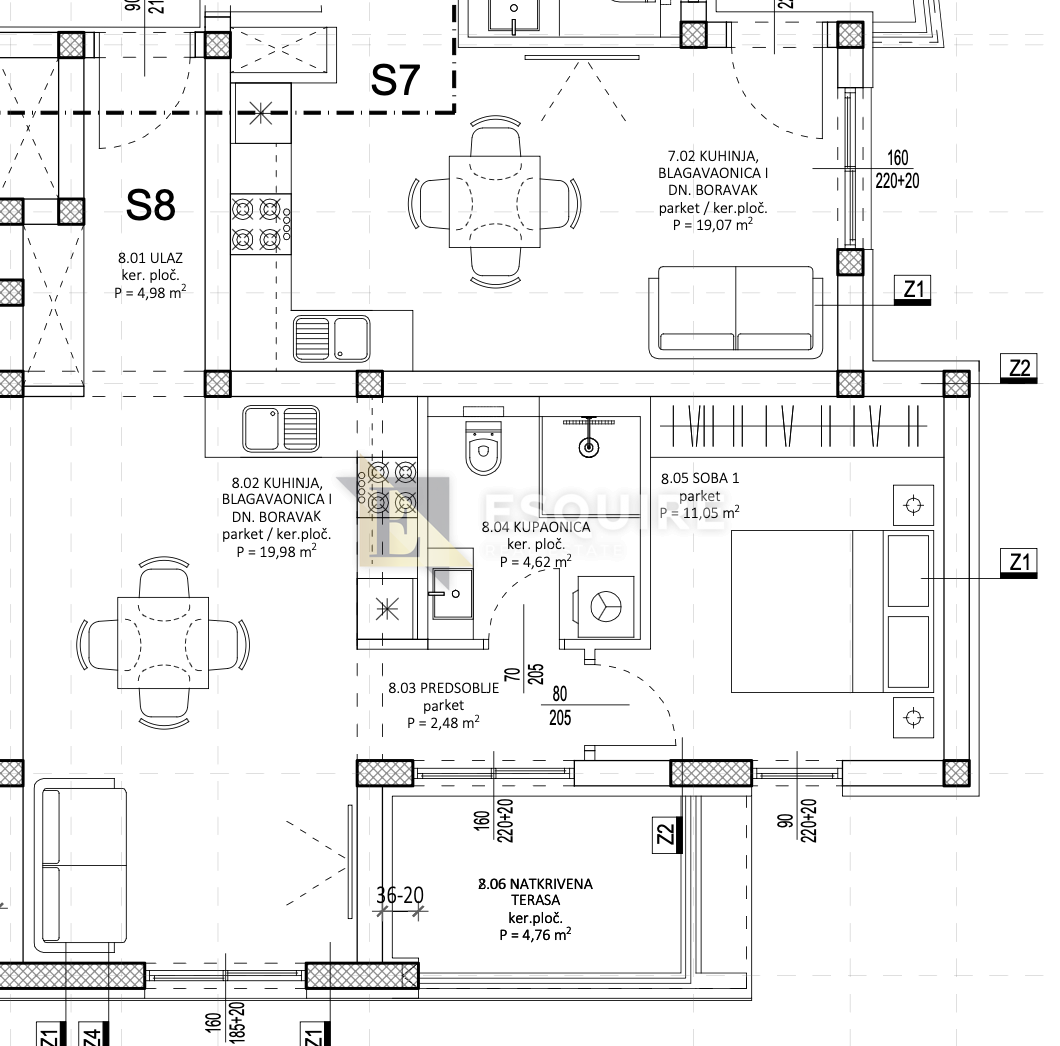 Appartamento Bili brig, Zadar, 60,20m2