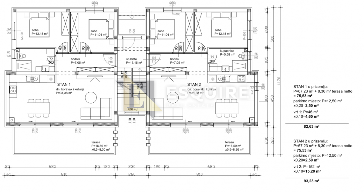 Appartamento Sukošan, 82,63m2