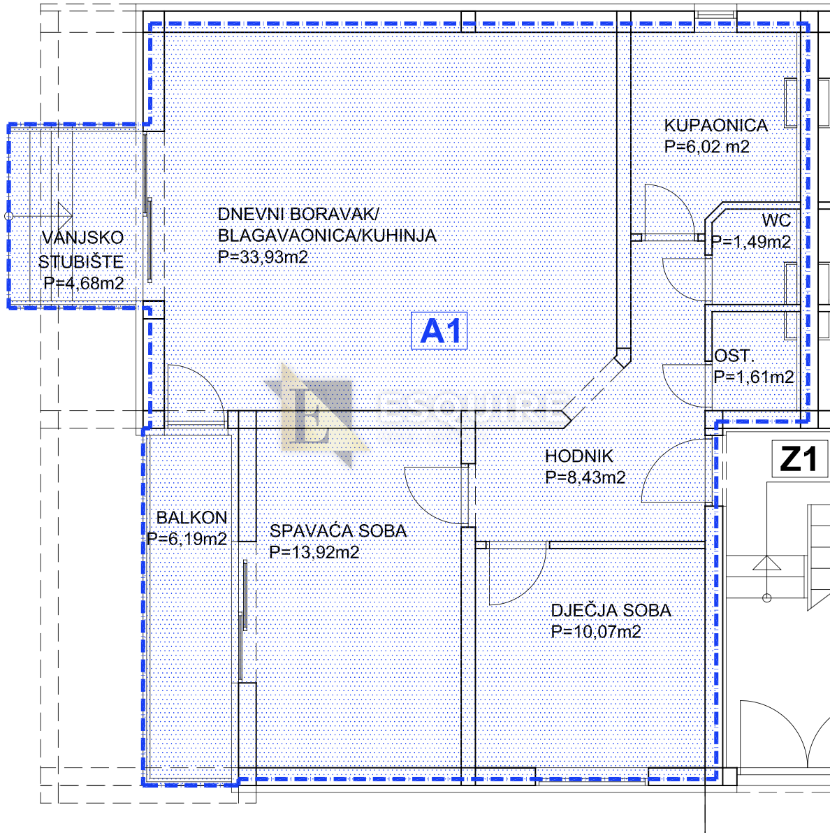 Appartamento Privlaka, 92,56m2