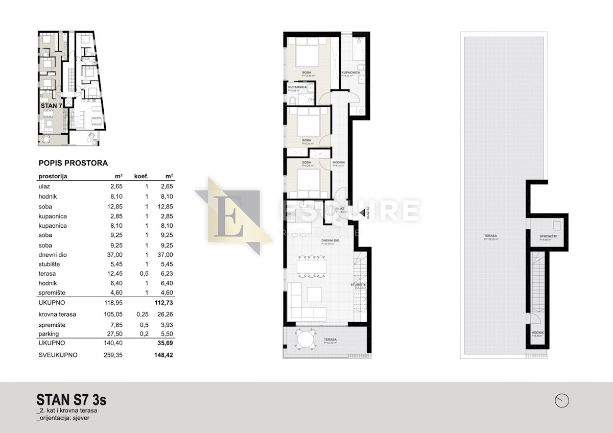 Appartamento Borik, Zadar, 148,42m2