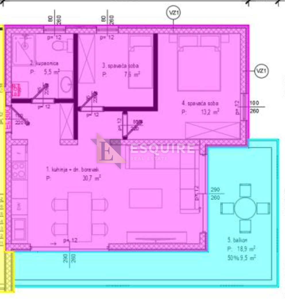 Appartamento Diklo, Zadar, 74,21m2