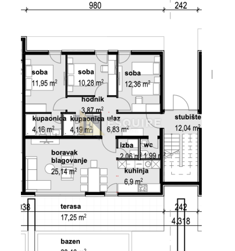 Appartamento Škrapavac, Privlaka, 190,41m2