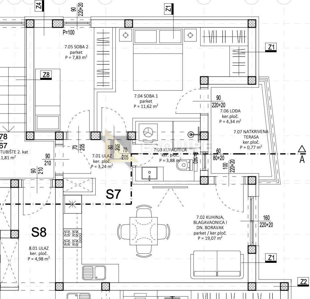 Appartamento Bili brig, Zadar, 60,20m2
