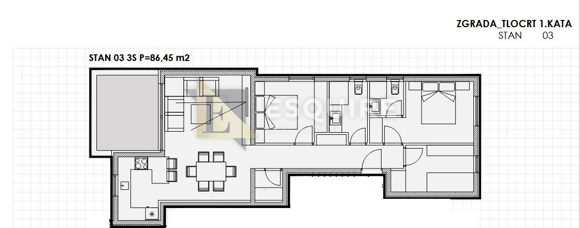 Appartamento Sukošan, 104,18m2