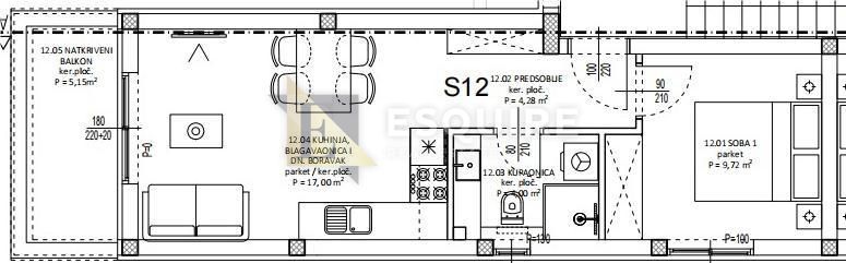 Appartamento Sinjoretovo, Zadar, 53,61m2